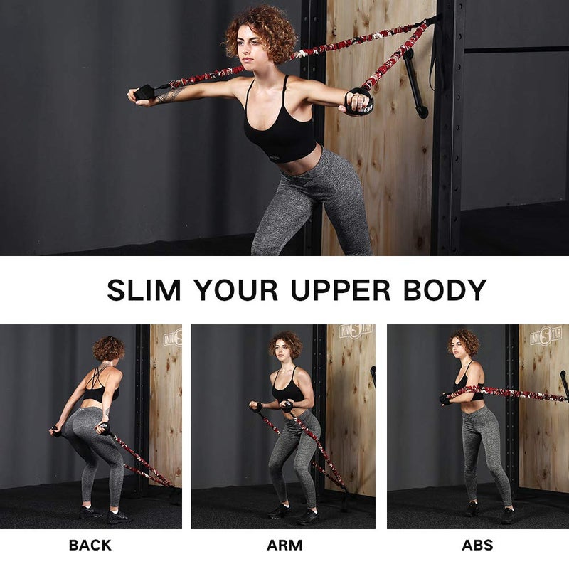 INNSTAR Booty Resistance Band Glute Cord Cable Machine for Hip Home Workout Cable Kickbacks with Instructions & Carry Bag 100 LBS - Image 4